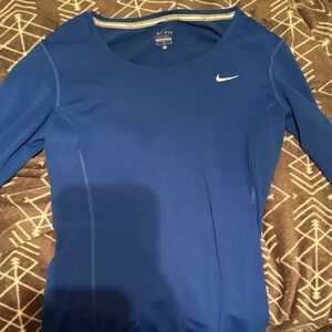 Nike Women's Vibrant Blue Long Sleeve Tee